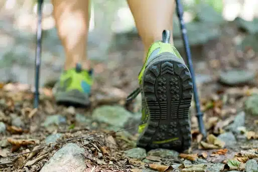 Close up hiking